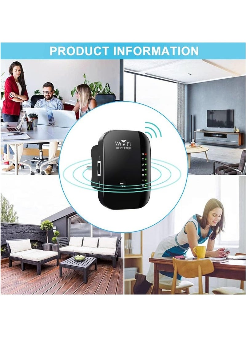 Best Wireless 300Mbps Wifi Router Range Extender Up to 5000sq（Black） - Image 5