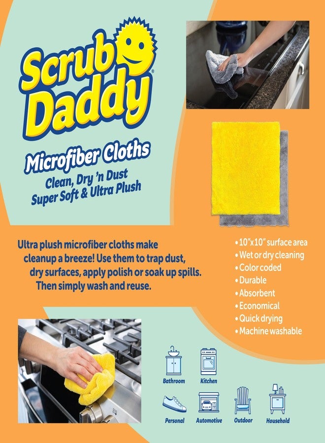 Scrub Daddy Household Cleaning Supplies - The Microfiber BBQ Bundle - Includes 2 Microfiber Towels, 1 Grill Brush & PowerPaste Cleaning Paste with 1 Scrub Mommy Sponge - Image 5