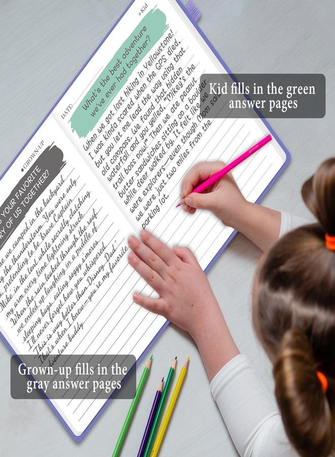 SIMSIMY Just Between You and Me,Kid - Back & Forth Journal for Adults & Kids, Grown-Up & Kid to Bond and Connect, Interactive Parent Child Journal with Creative Prompts for Conversations & Drawing, Gift for Girls/Boys, Daughters/Sons, Moms/Dads, Grandparents - Image 4