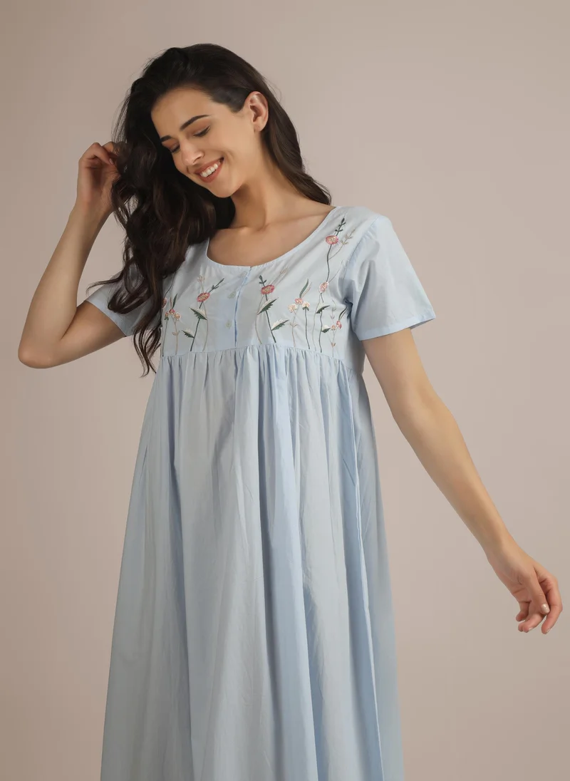 افتر دارك Leia, Nightdress with Embroidery