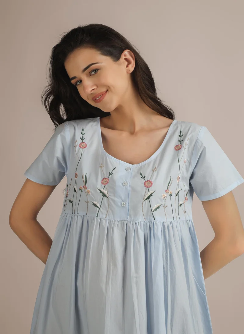 After Dark Leia, Nightdress with Embroidery