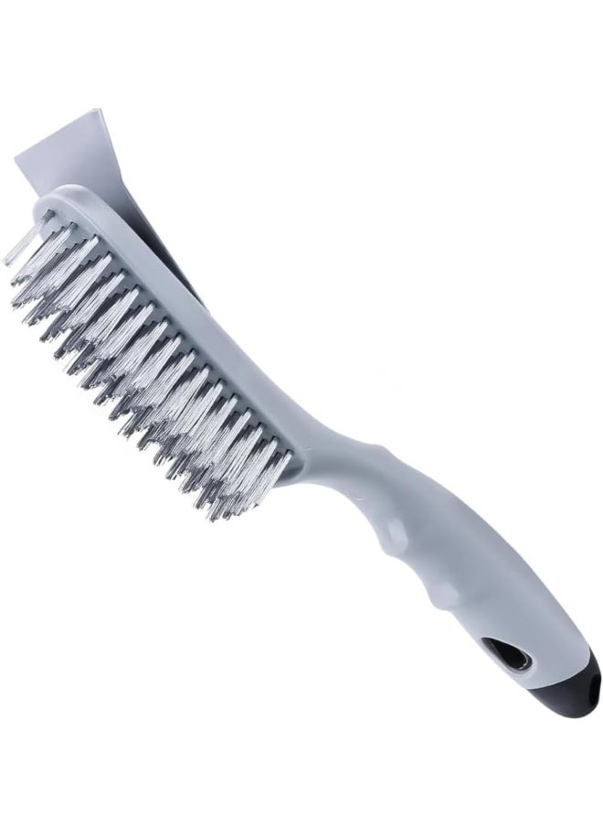Biella Gi Wire Brush With Scraper: Heavy Duty Brushes For Welding Slag, Rust, Dust, And Paint Scrubbing  - Image 1