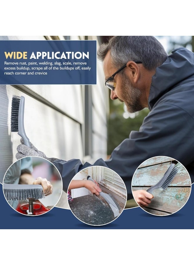 Biella Gi Wire Brush With Scraper: Heavy Duty Brushes For Welding Slag, Rust, Dust, And Paint Scrubbing  - Image 5