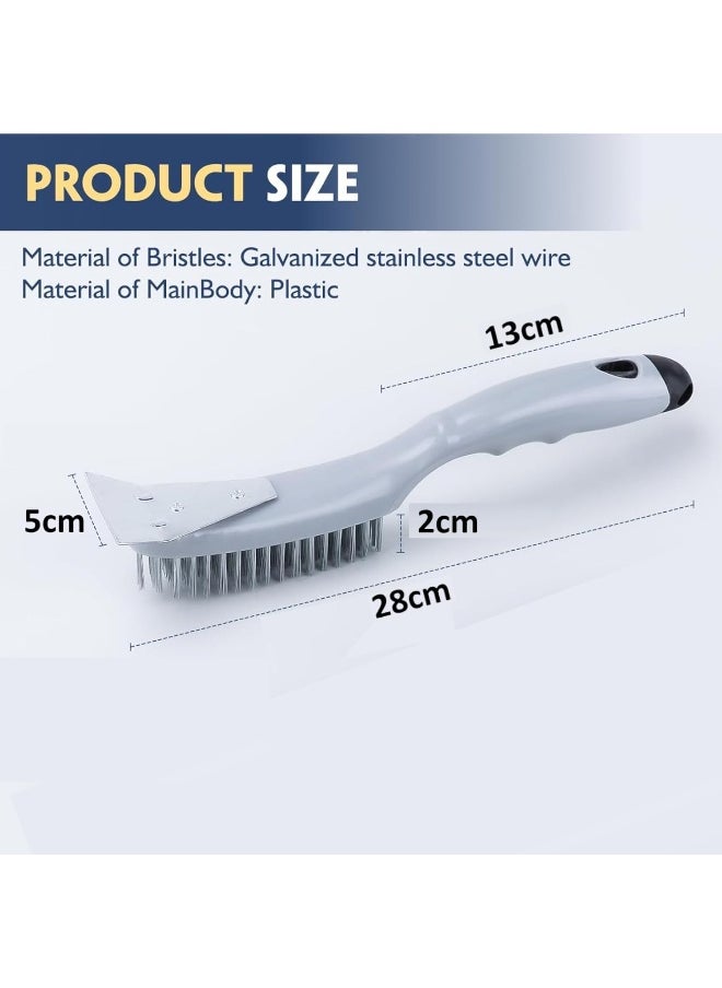 Biella Gi Wire Brush With Scraper: Heavy Duty Brushes For Welding Slag, Rust, Dust, And Paint Scrubbing  - Image 2