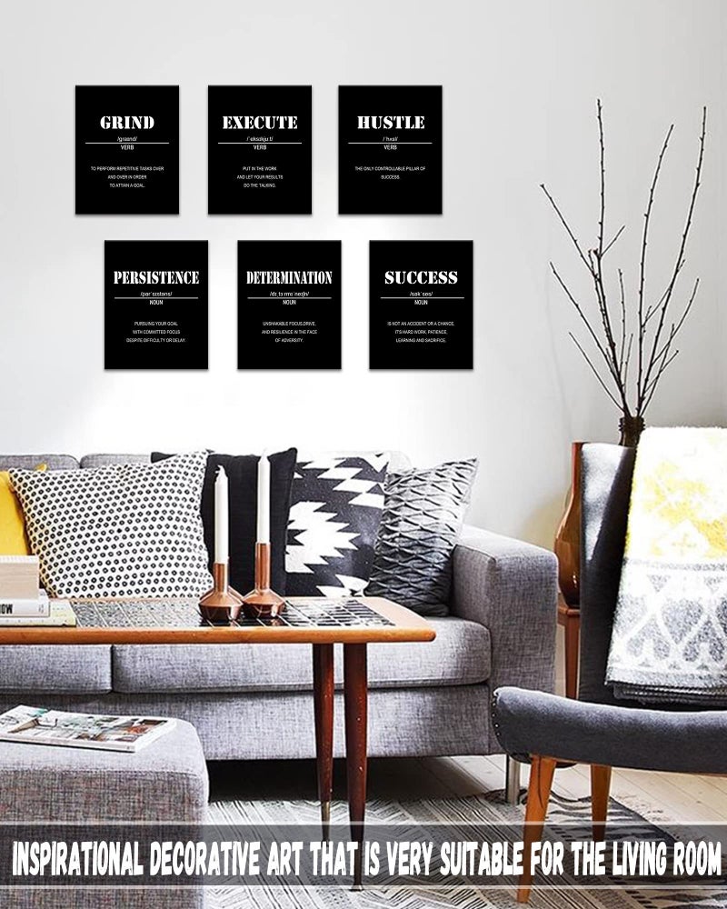 Drsoum Inspirational Office Wall Wall Art - اقتباسات تحفيزية لغرفة المعيشة - تشجيع ملصقات قماش لغرفة النوم - أقوال ديكور الجدران - 8 X10 × 6 أجهزة كمبيوتر (مؤطرة) - Image 2