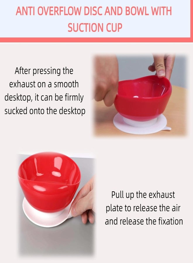 UKYCEORA Spill Proof Scoop Plate and Bowl with Non-Skid Suction Base, Adaptive Dinnerware, Suitable for the Elderly, Patients with Parkinson's Disease, Hand Injuries, etc.White(1 Plate+1 Bowl) - Image 3