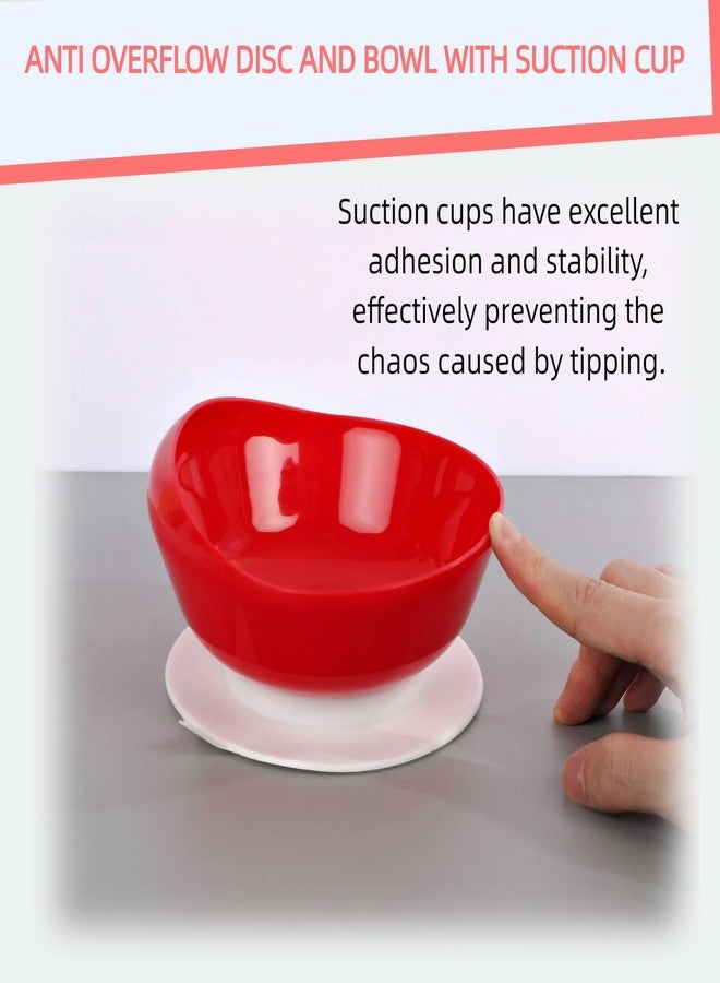 UKYCEORA Spill Proof Scoop Plate and Bowl with Non-Skid Suction Base, Adaptive Dinnerware, Suitable for the Elderly, Patients with Parkinson's Disease, Hand Injuries, etc.White(1 Plate+1 Bowl) - Image 4