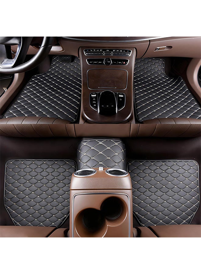 RATSAW 5 Pcs Car Floor Mats Universal Fit Waterproof Car Carpet Floor Mat Set  with Rubber Lining for All Vehicles  - Image 1