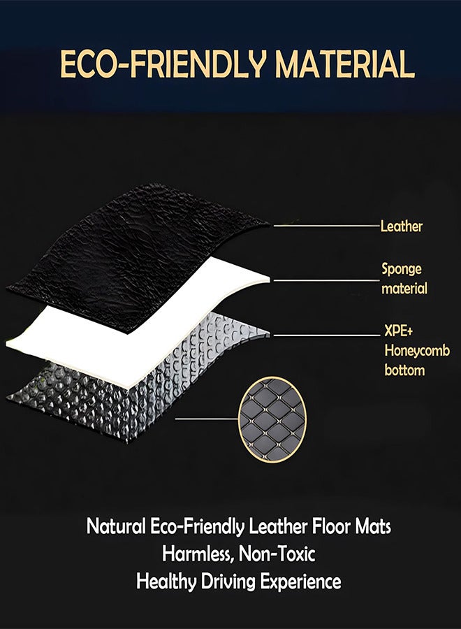 RATSAW 5 Pcs Car Floor Mats Universal Fit Waterproof Car Carpet Floor Mat Set  with Rubber Lining for All Vehicles  - Image 3