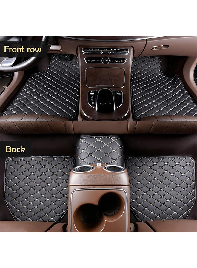 RATSAW 5 Pcs Car Floor Mats Universal Fit Waterproof Car Carpet Floor Mat Set  with Rubber Lining for All Vehicles  - Image 4