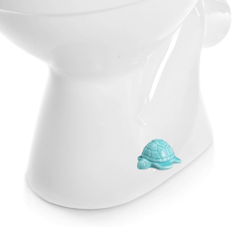 FillTouch 2 Pcs Toilet Bolt Caps, Ceramic Toilet Bolt Covers Decorative Cute Animals Home Bathroom Decor for Easy installation Avoid Rusting(Teal Blue,Turtle) - Image 4