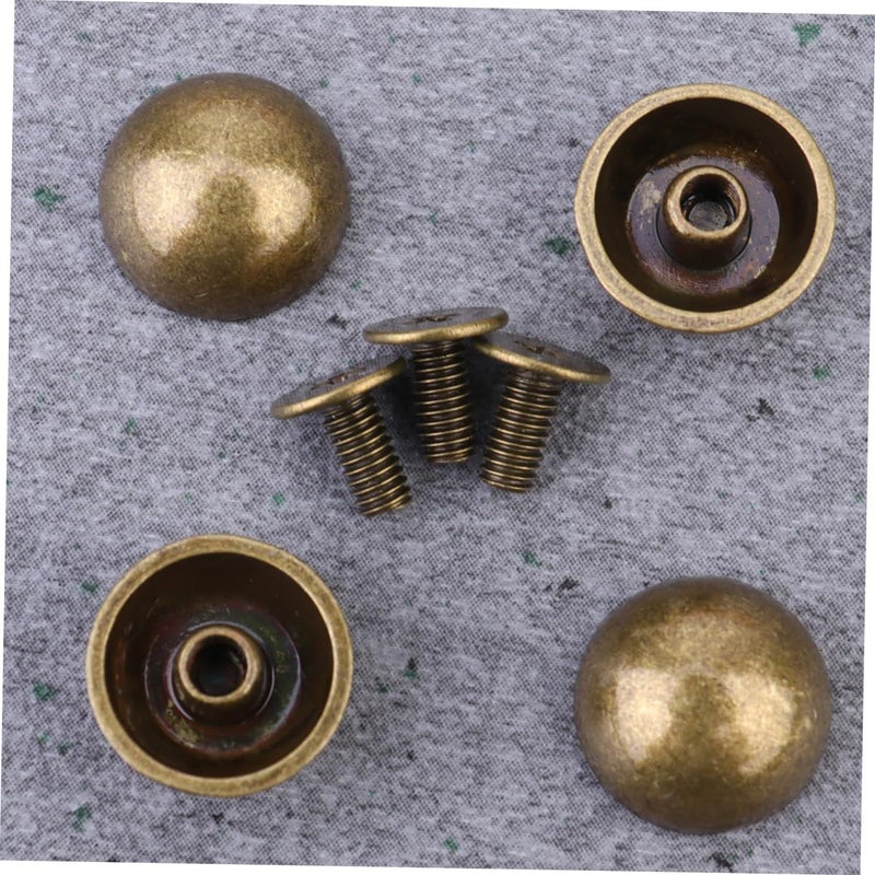HOODANCOS 20pcs Alloy Mushroom Rivets Screw Back for Jewelry Leathercraft DIY - Image 3