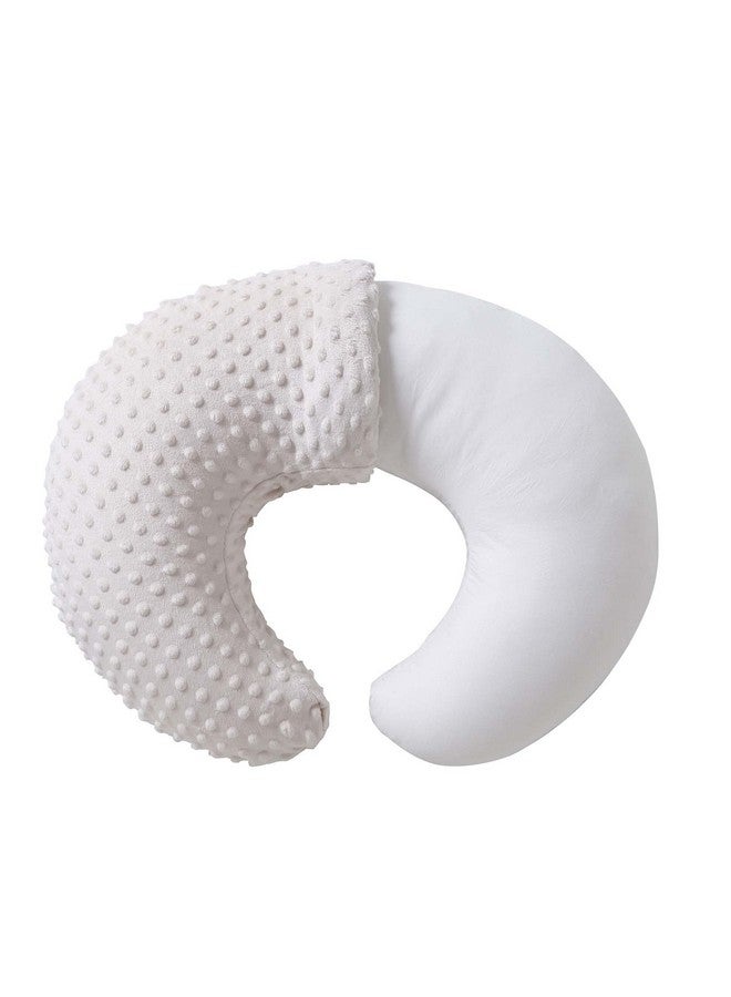 QUENESS Nursing Pillow and Positioner, Breastfeeding, Bottle Feeding, Baby Sitting Support with Removable Ultra Soft Cover, Tummy Time Support for Baby Boys and Girls (Beige) - Image 1