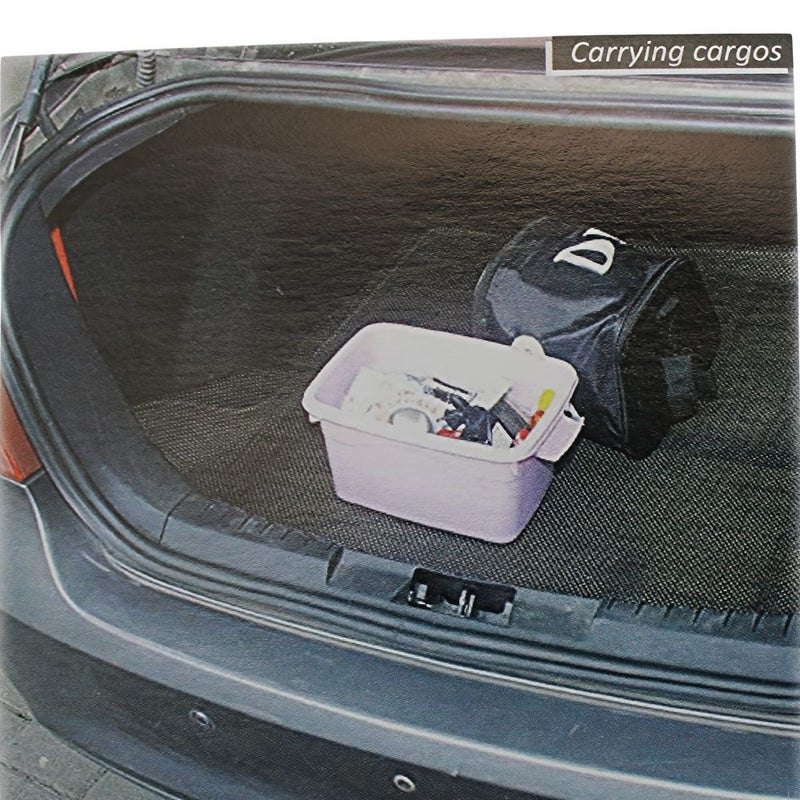 2 Piece Car Trunk Mat Set Non Slip Cargo Liner Black Rubber Boot Mat Dirt Trapper Drawer Mat For Vehicle Storage 47 24x39 37 Inch And 23 62x35 43 Inch - Image 5