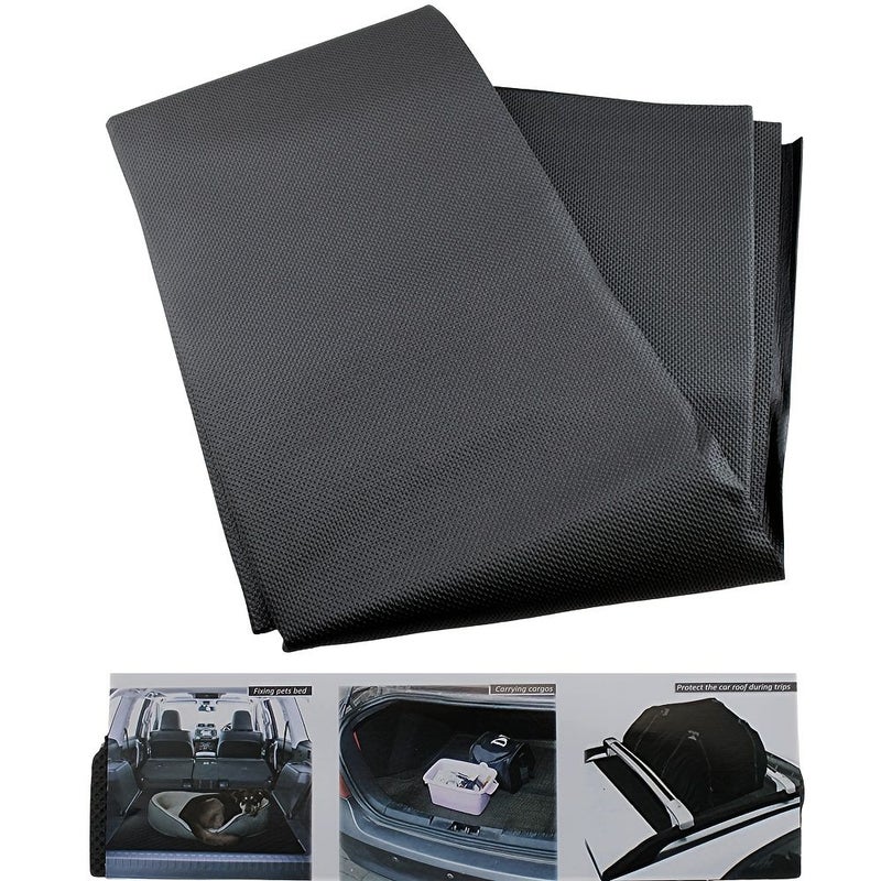 2 Piece Car Trunk Mat Set Non Slip Cargo Liner Black Rubber Boot Mat Dirt Trapper Drawer Mat For Vehicle Storage 47 24x39 37 Inch And 23 62x35 43 Inch - Image 1
