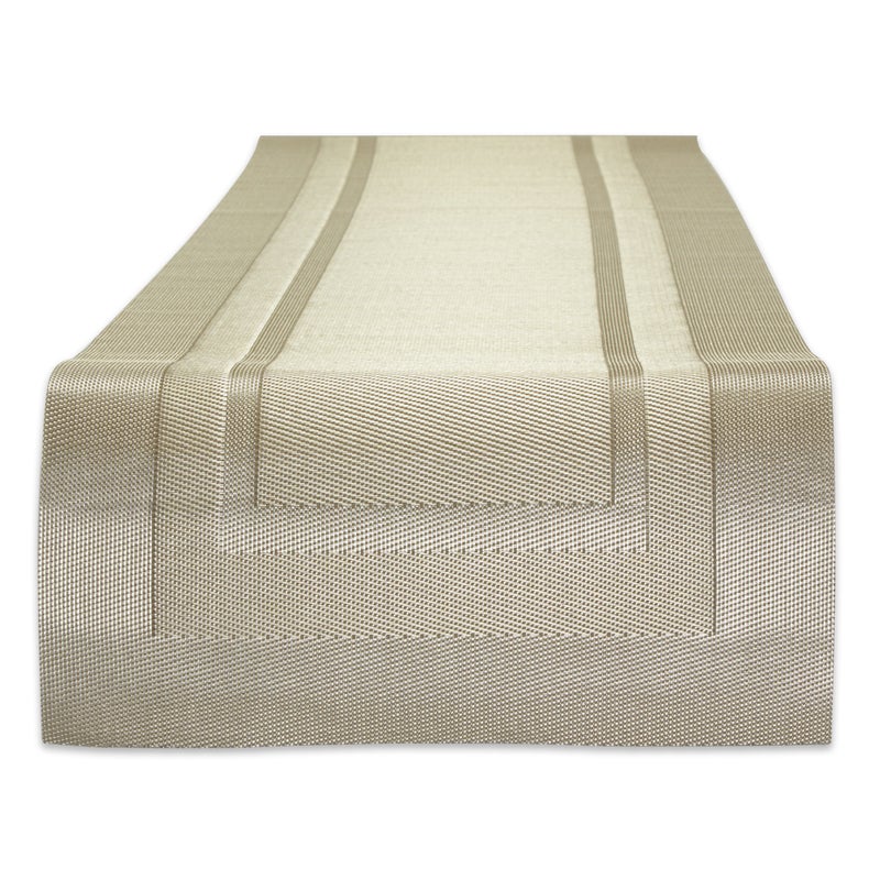 Design Imports Dii Champagne Pvc Woven Table Runner 14X72 - Image 1