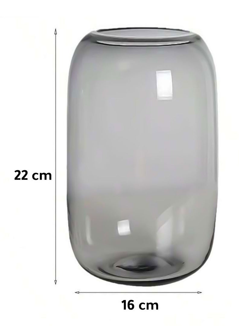 حوض سمك زجاجي مقاس 16x22 سم رمادي - Image 2