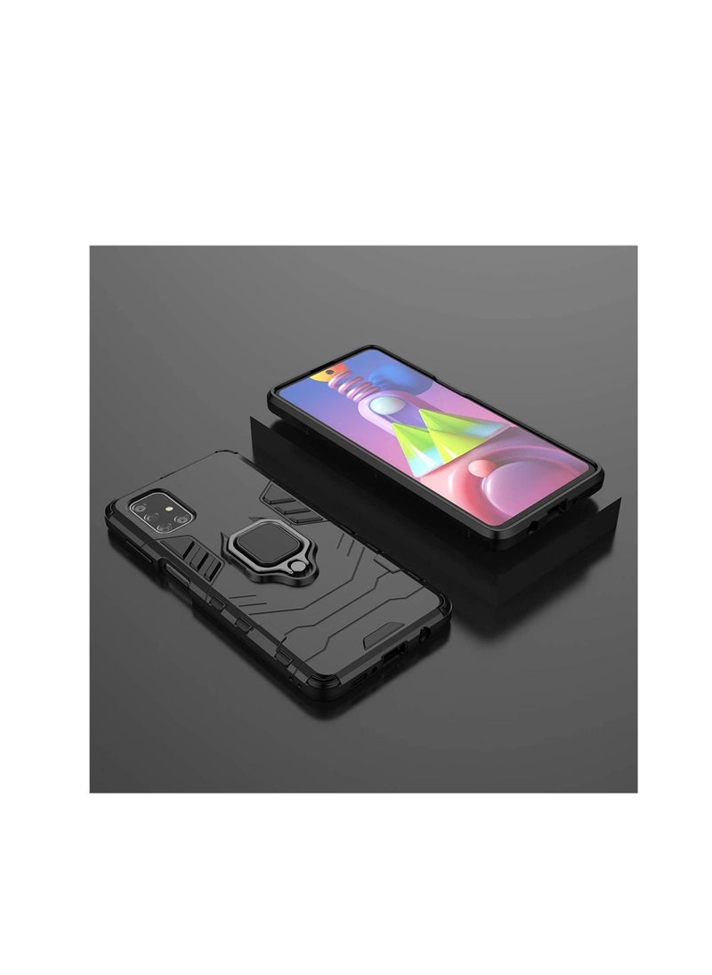 Generic - Case for Samsung Galaxy M51 Case Cover,360 Degree Rotating Ring Holder Kickstand with Magnetic Car Mount Case for Samsung SM-M515F/DSN Galaxy M51 / SM-M515F Case Black - Image 1