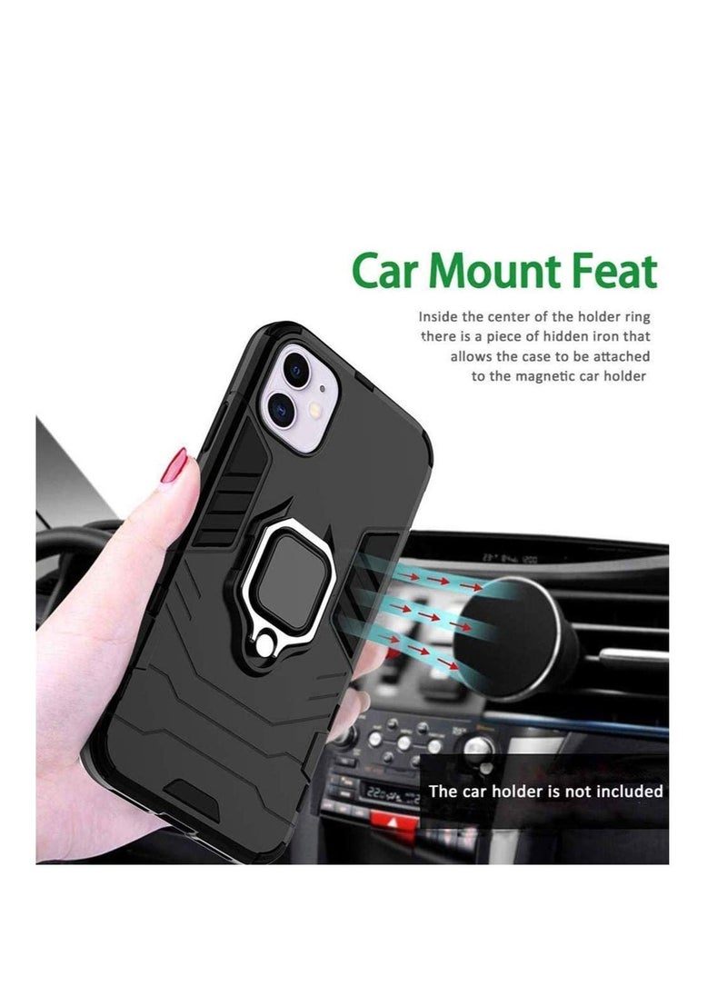Generic - Case for Samsung Galaxy M51 Case Cover,360 Degree Rotating Ring Holder Kickstand with Magnetic Car Mount Case for Samsung SM-M515F/DSN Galaxy M51 / SM-M515F Case Black - Image 1