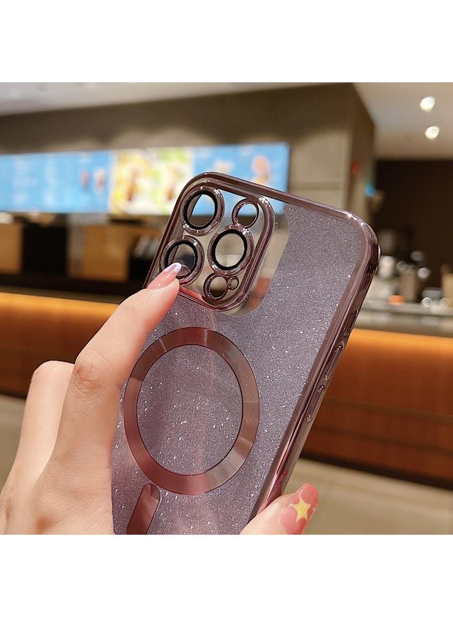 زبون جراب لهاتف iPhone 12 Pro، جراب هاتف MagSafe TPU مطلي بالكهرباء اللامع - Image 2