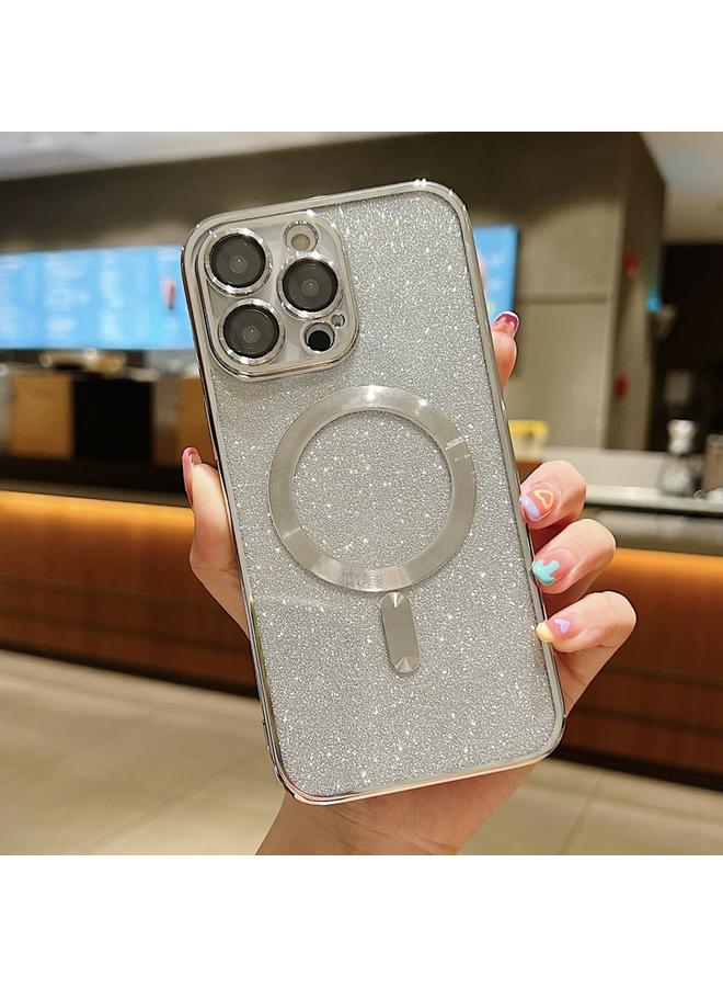 زبون جراب لهاتف iPhone 12 Pro، جراب هاتف MagSafe TPU مطلي بالكهرباء اللامع - Image 1