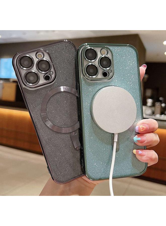 زبون جراب لهاتف iPhone 12 Pro، جراب هاتف MagSafe TPU مطلي بالكهرباء اللامع - Image 5