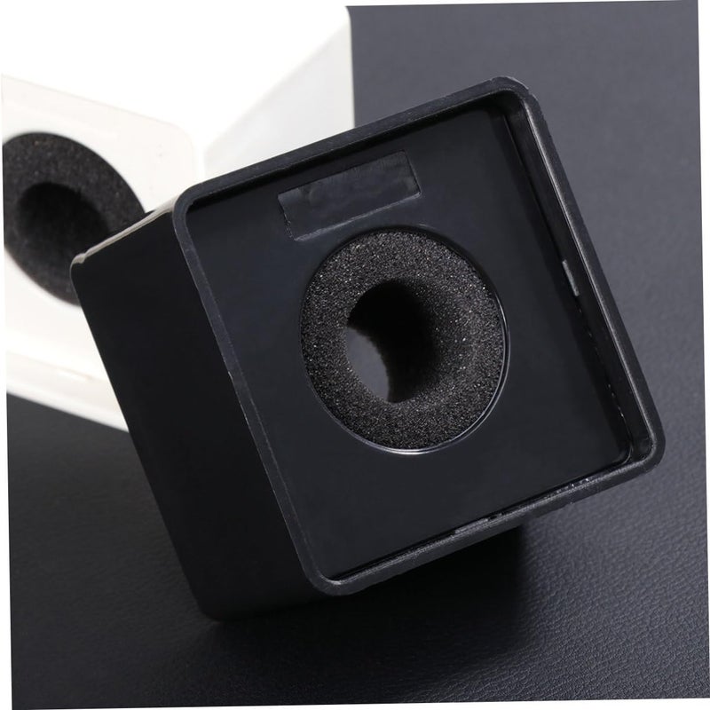 2 Microphone Logo Stands with Thick Cotton Protector Durable ABS Material Square Design - Image 5