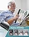 AKKYCVS 5X Rechargeable Magnifying Glass for Reading Large Bright LED Lighted Full Page Magnifier Lightweight Rectangular Handheld Magnifier with Light for Reading Small Prints for Seniors Black - Image 4