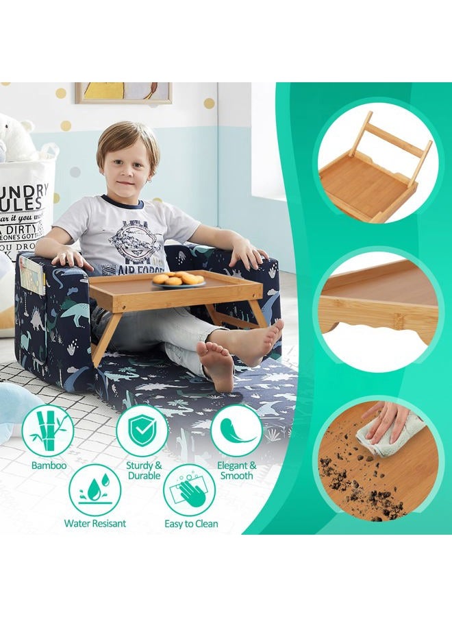 Artmeer Bed Tray Table with Folding Legs,Bamboo Breakfast in Bed for TV Table, Laptop Computer Tray,Eating,Snack Tray(Bamboo) Extra-Large Size - Image 4