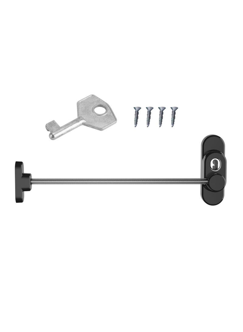 Excefore Window Safety Locks, 2 Pcs Window Locks Child Safety, Window Restrictor Scratch Window Door Safety Locks, with Key Screw, for Child Safety and Protection - Image 2