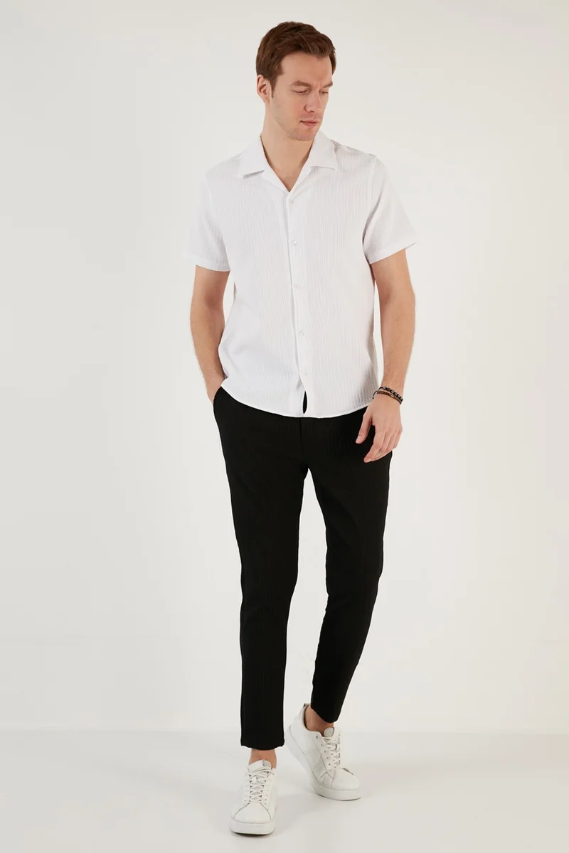 بوراتي Buratti Waist Tie Pocket Regular Fit Trousers Men's Trousers CF24S617849