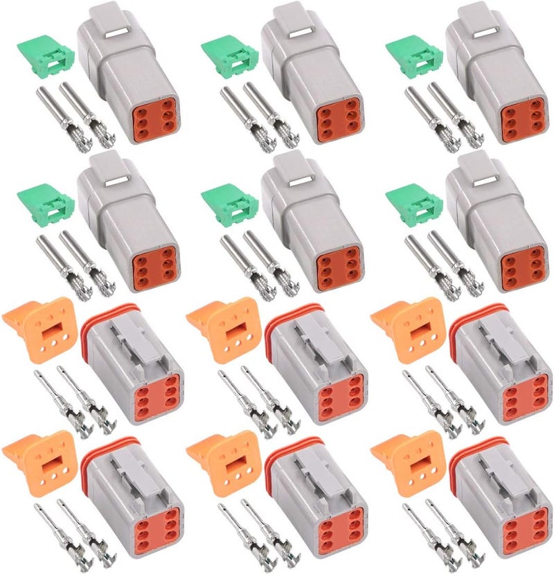 Glarks مجموعة موصلات كهربائية مقاومة للماء من غلاركس 78 قطعة 6 دبابيس - Image 1