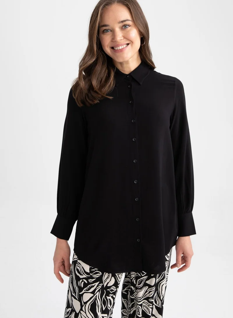 DeFacto Button Down Tunic Shirt