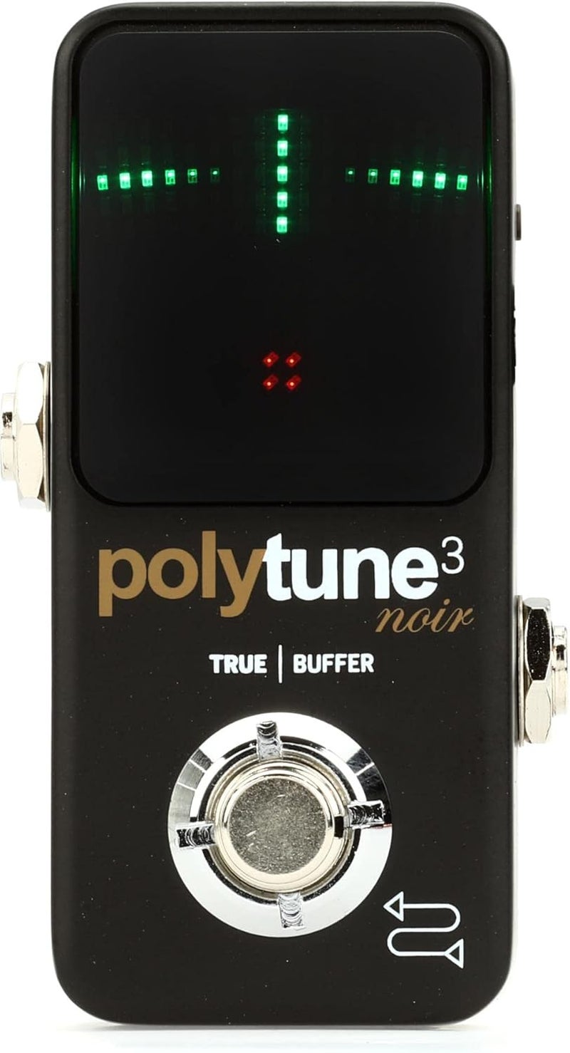 PolyTune 3 Noir Mini Polyphonic Tuning Pedal - Black, Mini, Buffer Style Guitar Tuning Pedal