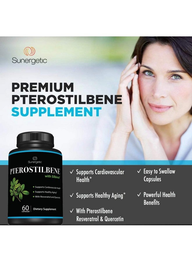Sunergetic Premium Pterostilbene Supplement - Pterostilbene with Resveratrol & Quercetin - Supports Healthy Aging - Natural Source Pterostilbene 100mg per Serving - 60 Capsules - Image 4