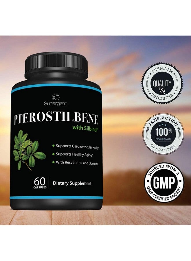 Sunergetic Premium Pterostilbene Supplement - Pterostilbene with Resveratrol & Quercetin - Supports Healthy Aging - Natural Source Pterostilbene 100mg per Serving - 60 Capsules - Image 5