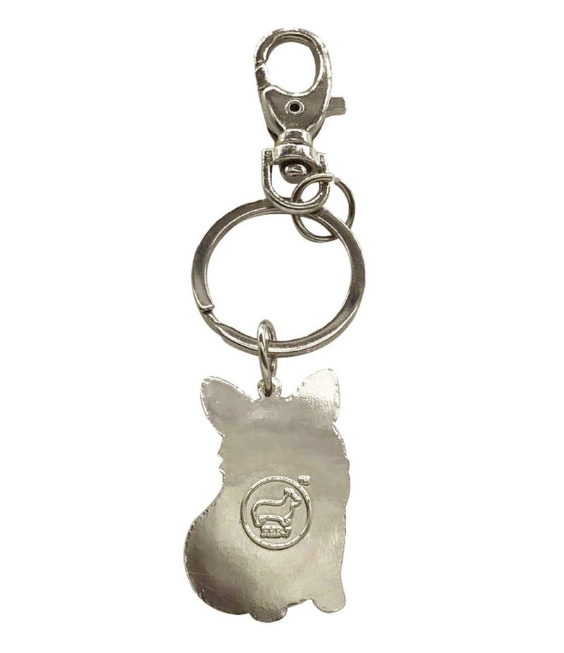 Feb.7 Welsh Corgi Dog Keychain - Corgi Keyring & Bag Charm - Dog Tag Gift (Silver) - Image 5