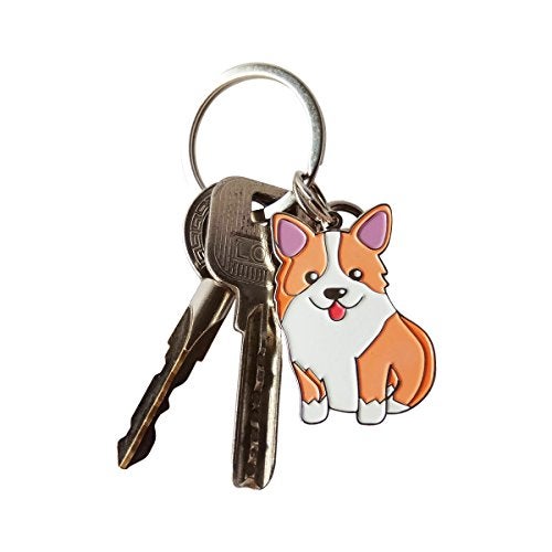 Feb.7 Welsh Corgi Dog Keychain - Corgi Keyring & Bag Charm - Dog Tag Gift (Silver) - Image 3