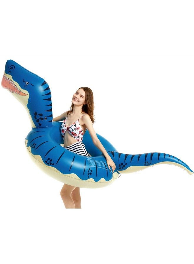 Jasonwell Inflatable Dinosaur Pool Float Tube For Boys Girls Adults 93 Trex Floatie Summer Beach Swimming Pool Inflatables Trex Ride On Party Pool Raft Lounge Kids Tyrannosaurus Rex Dinosaur Toys - Image 4