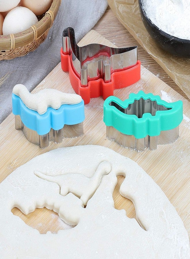 Elfkitwang Dinosaur Cookie Cutters Set - Stainless Steel Shaped Cookie Candy Food Cutters Molds for DIY, Kitchen, Baking, Kids Dinosaur Theme Birthday Party Supplies Favors (8pack) - Image 5