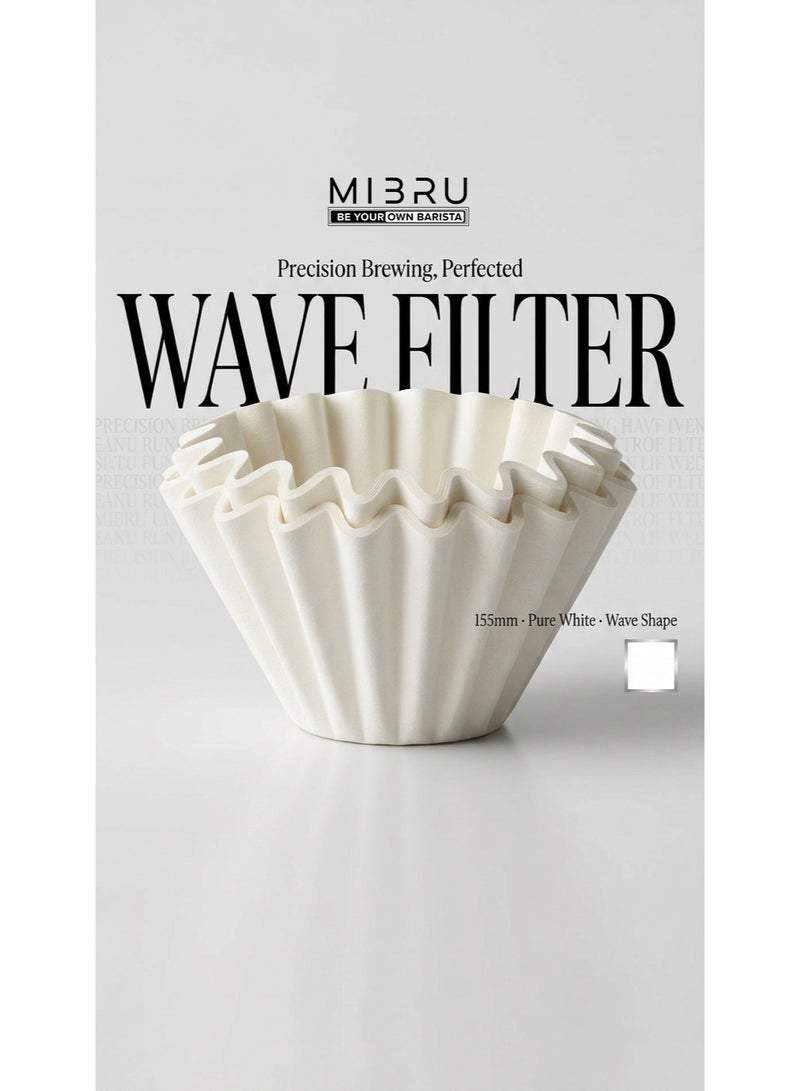 MIBRU Coffee wave shape 155mm filter for drip 100Pcs - Image 3