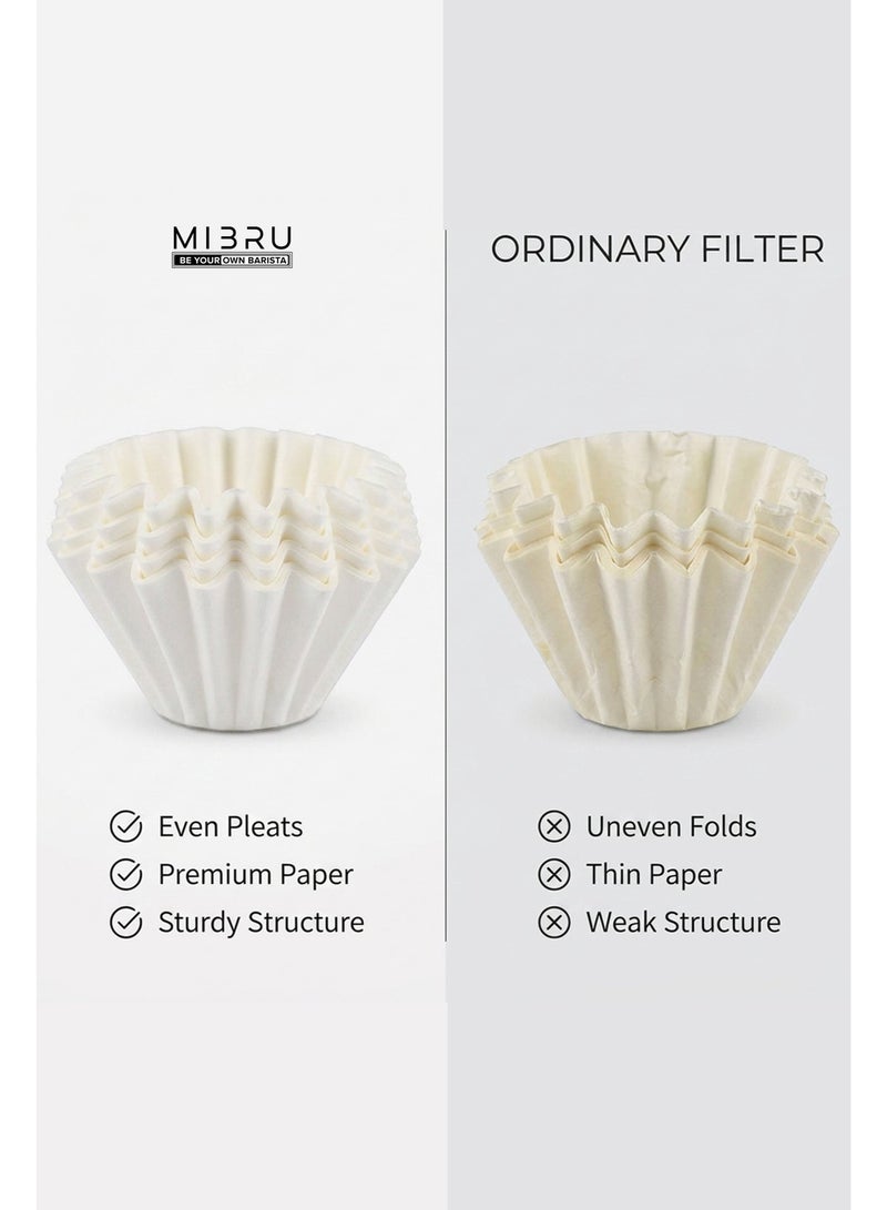 MIBRU Coffee wave shape 155mm filter for drip 100Pcs - Image 4