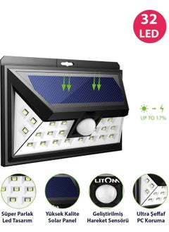 32 LED Solar Powered Solar Garden Lamp with Motion Sensor LED Lighting - pzsku/ZB58BC94270B77C34747FZ/45/_/1725794627/169d01d0-75cf-4193-b241-ef06d1e06d93