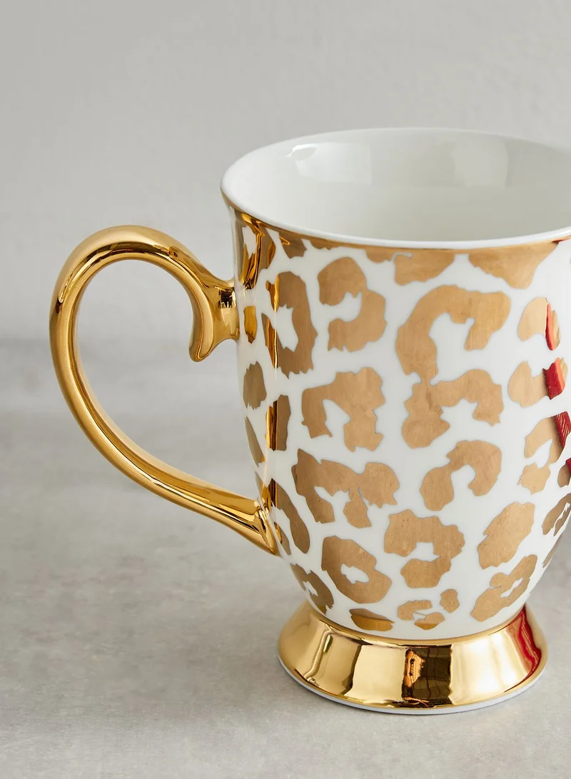 Cristina Re Louis Leopard Gold Mug
