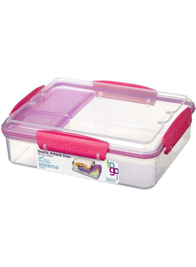 Sistema Food Container, 975 Ml Capacity, Assorted - Image 2