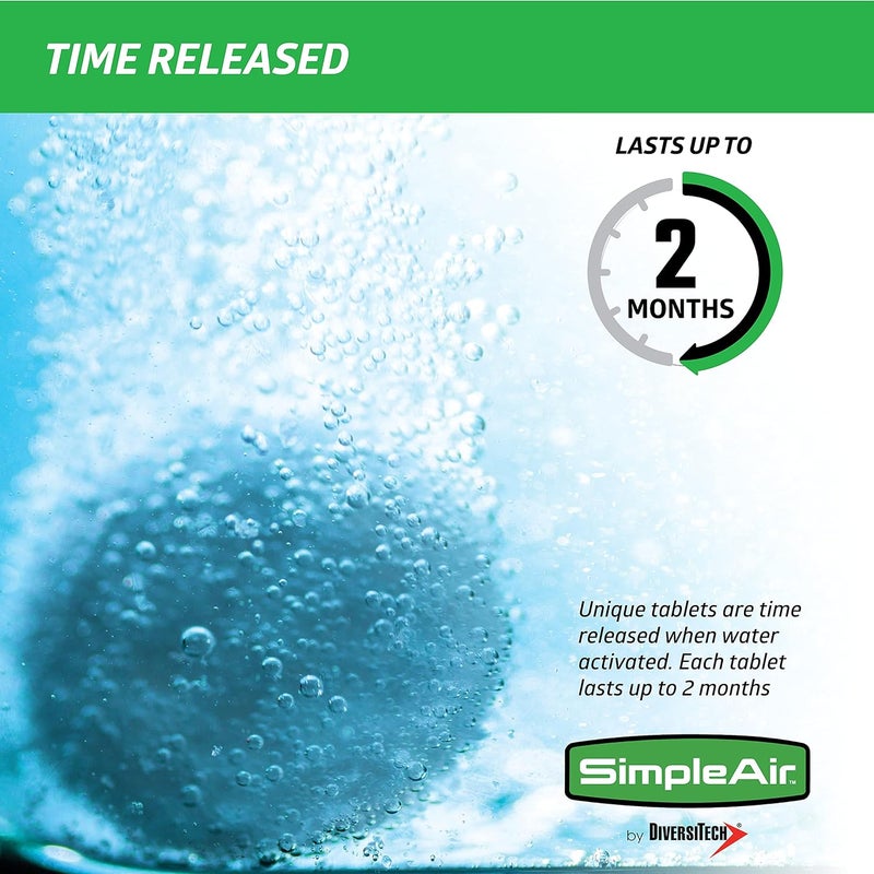 SimpleAir SACF Drain Line Clean Flow Tabs, for AC Units, HVAC Systems, Dehumidifiers, Condensate Drain Line Applications, 6 Count (1 Pack) - Image 3