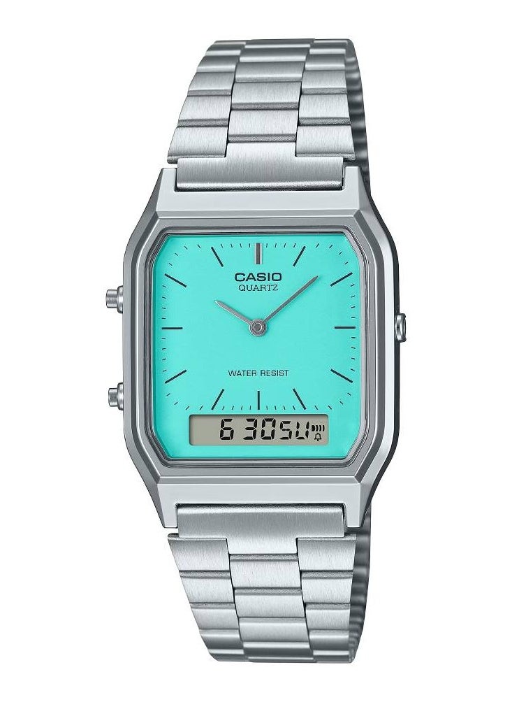 CASIO Retro Analog-Digital Stainless Steel Watch AQ-230A-2A2  - Image 1