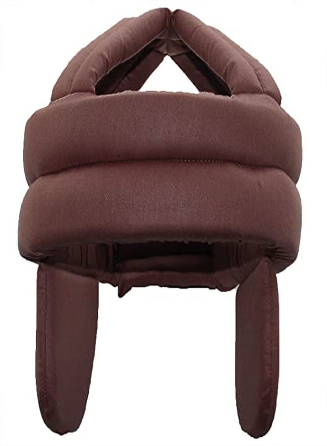 CARL VINSON® Adjustable Anti-Fall Head Protection Hat for Middle-Aged and Elderly | Pure Cotton Anti-Collision Safety Helmet - Brown - Image 1