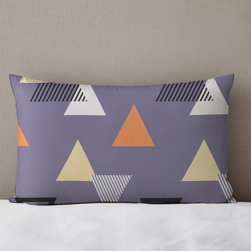 BSB بي إس بي هوم طقم ملاءة سرير مزدوجة فاخرة مع 2 غطاء وسادة - 160 TC ميكروفايبر فائق النعومة - قابلة للتنفس وخالية من التجاعيد - 3 قطع | رمادي وبرتقالي - Image 2