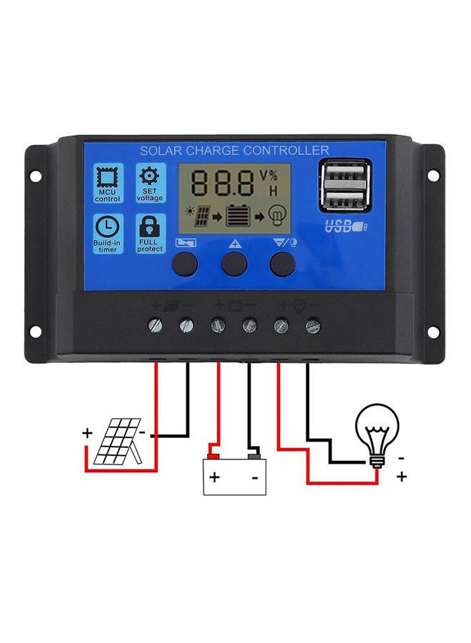 NIBEMINENT Hd Sub Solar Controller Battery Charger Black/Blue 130 x 80 90centimeter  - Image 2